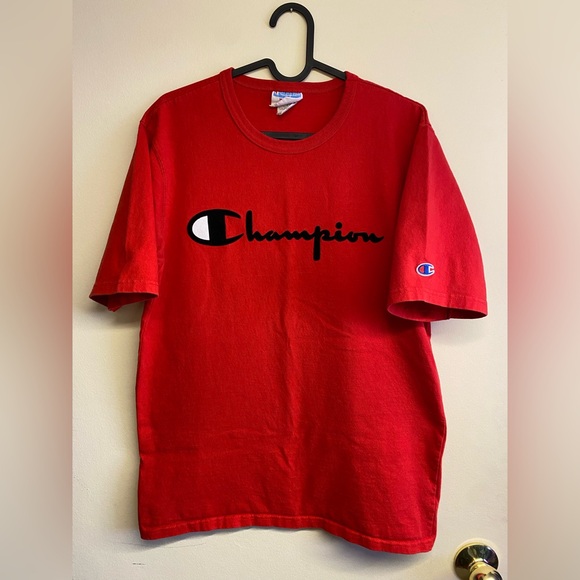 Vintage Men’s Medium Champion Tee T-Shirt Velvet Logo - Picture 1 of 9